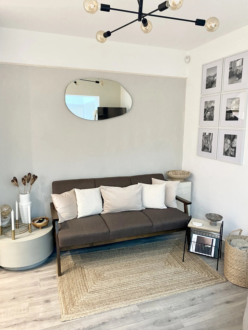 Sofa 3 Seater ASNES Fabric Brown