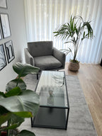 Coffee Table MEDORA Glass Black