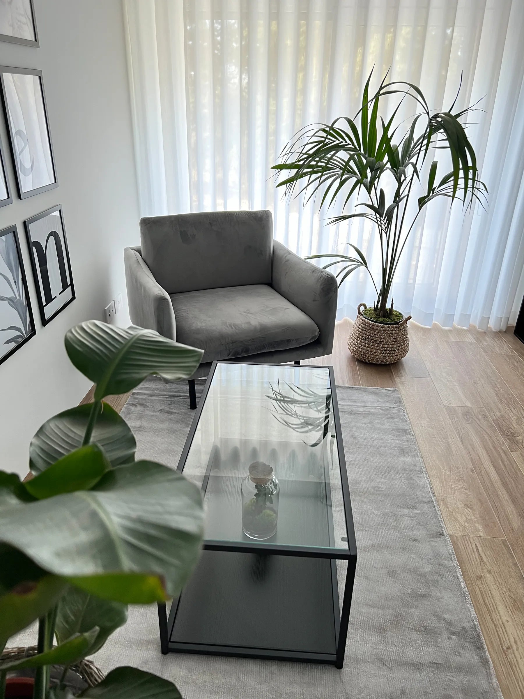 Coffee Table MEDORA Glass Black