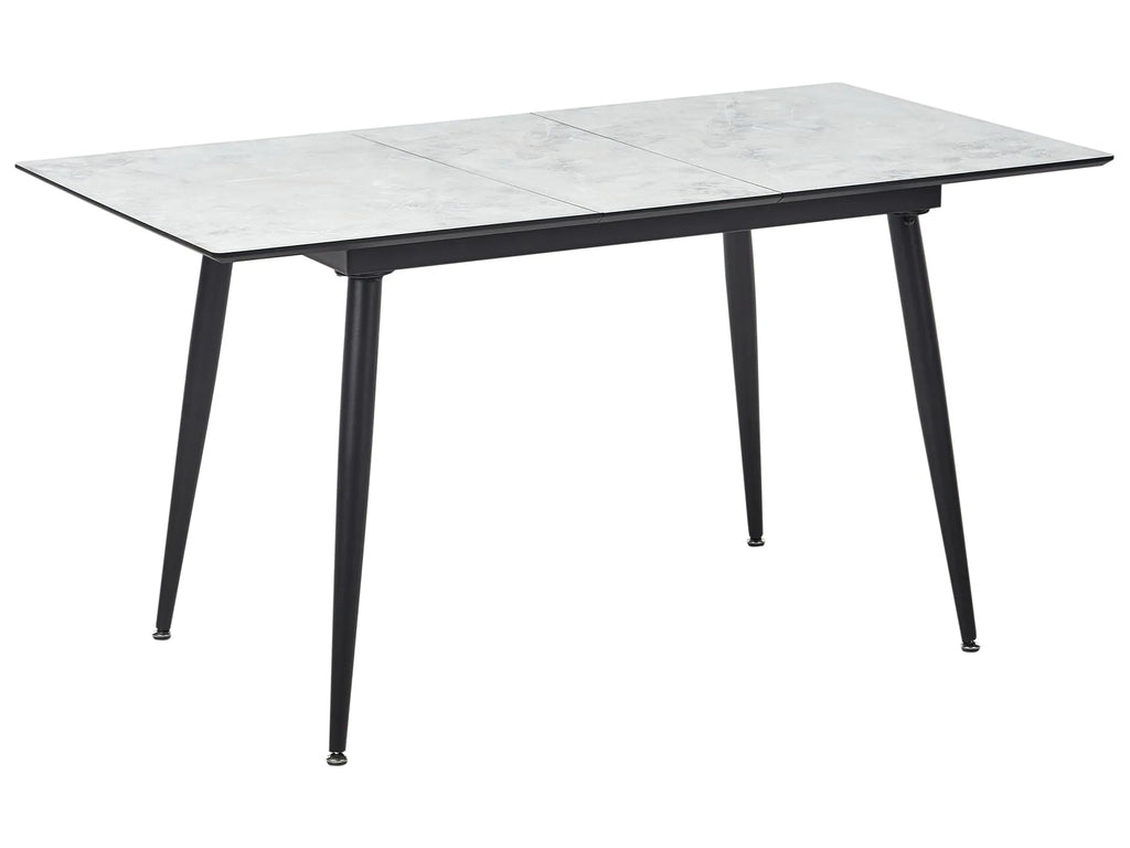 Dining Table White Marble 120/150 cm 80 cm