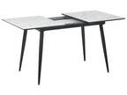 Dining Table EFTALIA White Marble 120/150 cm 80 cm
