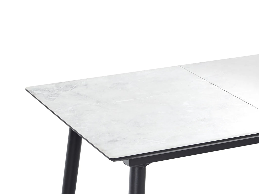 Dining Table White Marble 120/150 cm 80 cm