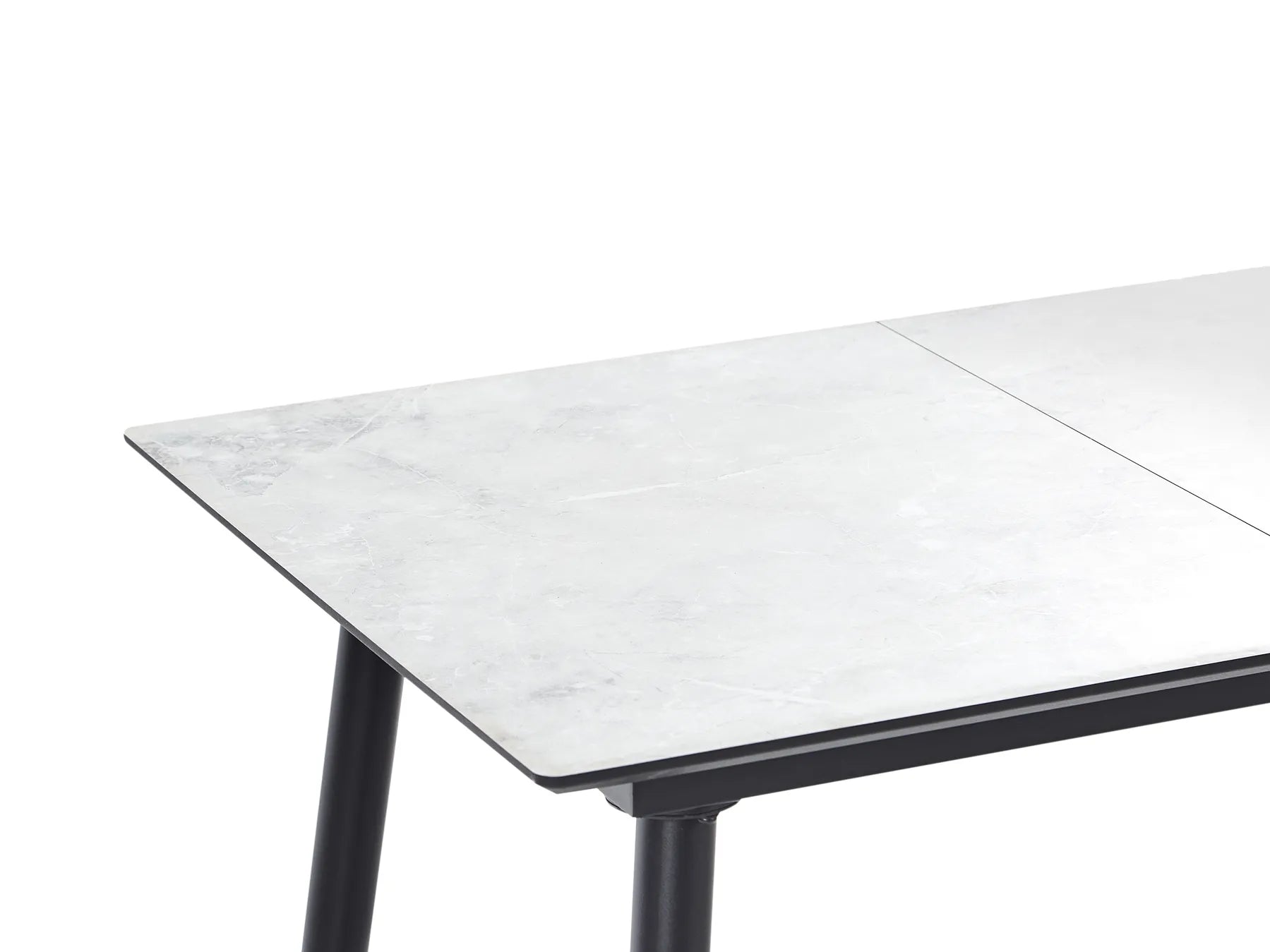 Dining Table White Marble 120/150 cm 80 cm