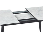 Dining Table EFTALIA White Marble 120/150 cm 80 cm