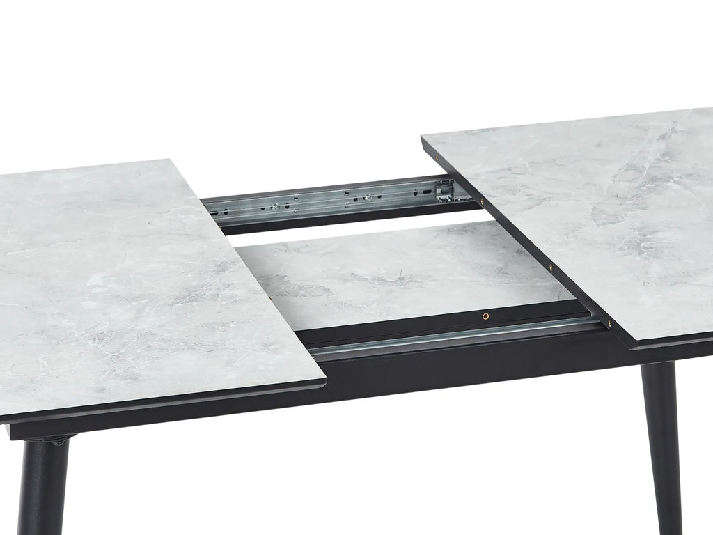 Dining Table White Marble 120/150 cm 80 cm