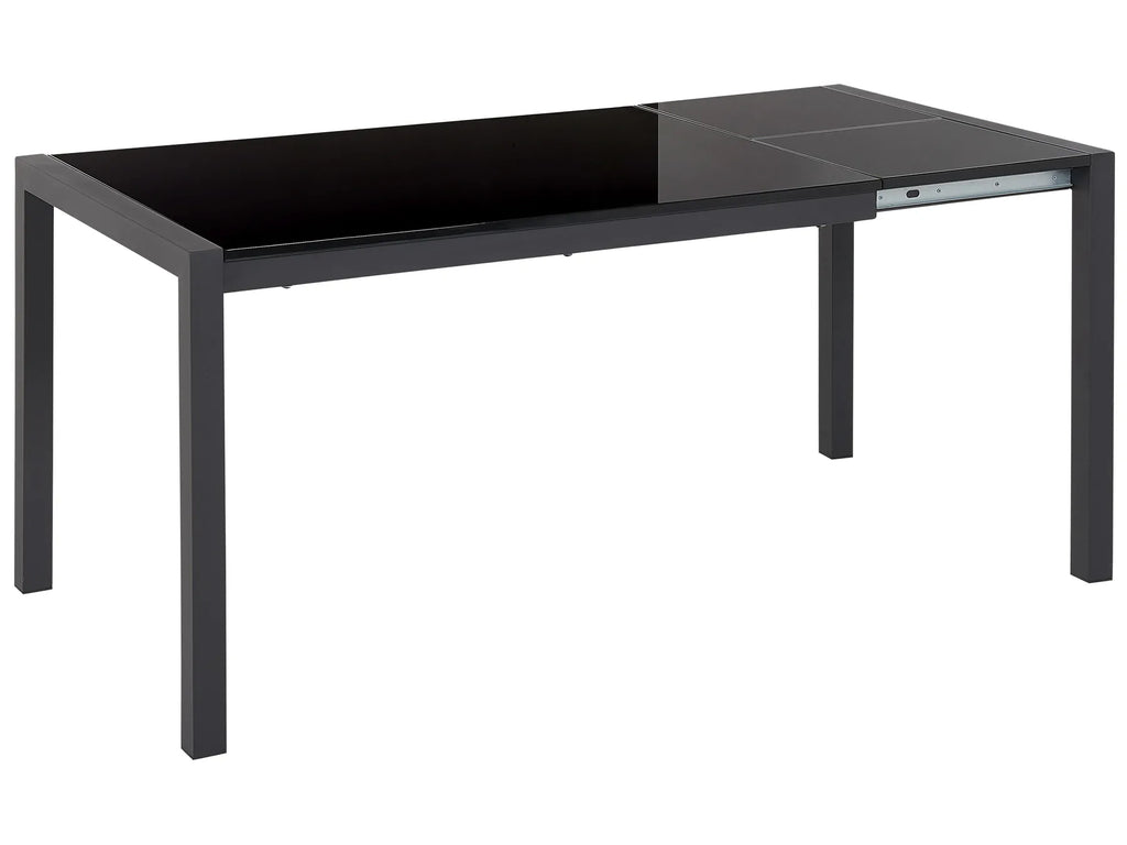 Extending Dining Table GRANADA Black 120/160 cm 80 cm