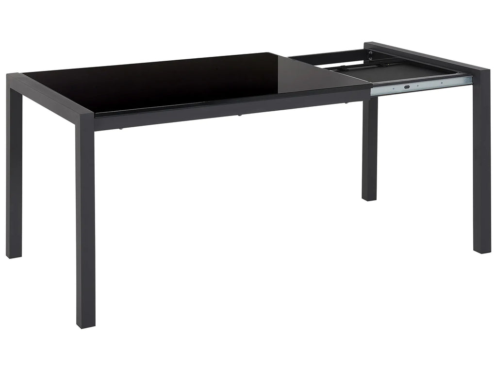 Extending Dining Table GRANADA Black 120/160 cm 80 cm