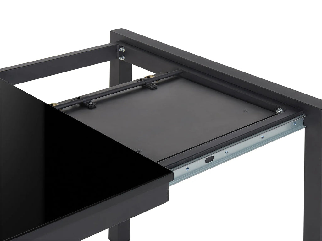 Extending Dining Table GRANADA Black 120/160 cm 80 cm