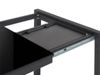 Extending Dining Table GRANADA Black 120/160 cm 80 cm