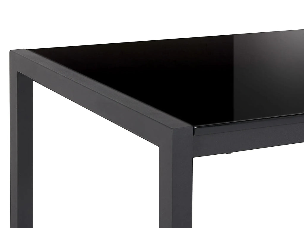 Extending Dining Table GRANADA Black 120/160 cm 80 cm
