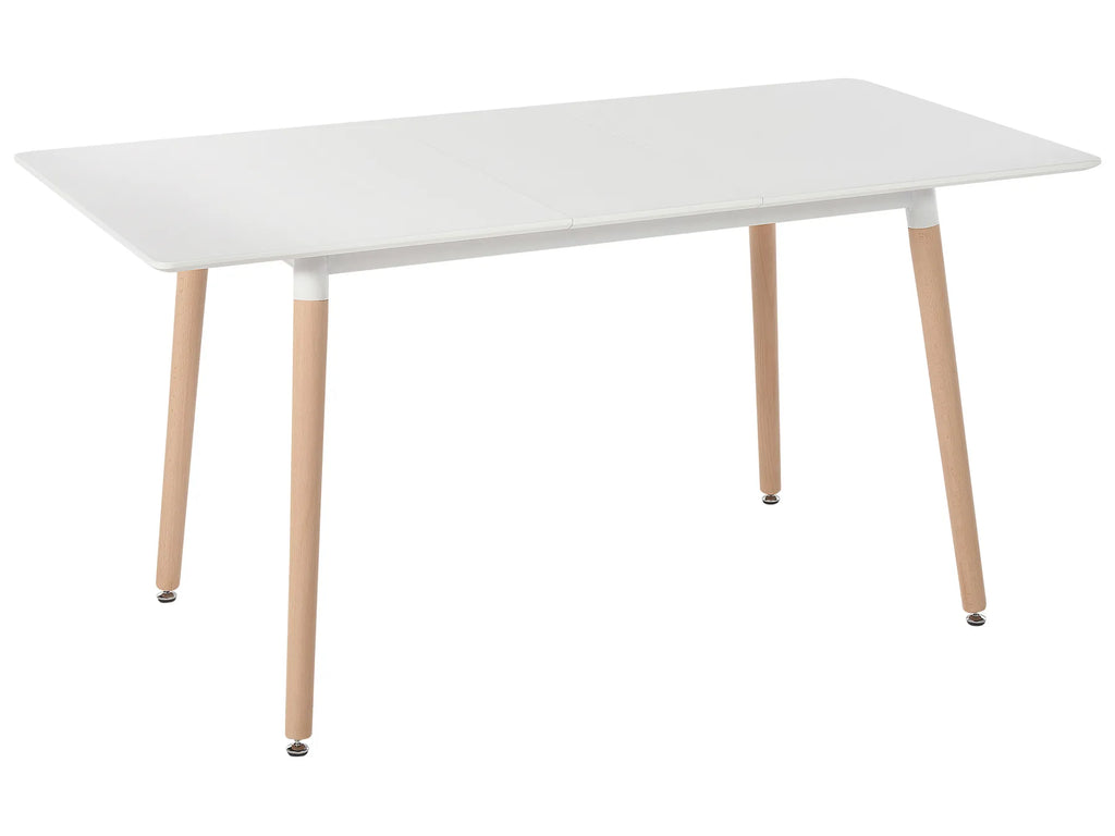 Extending Dining Table MIRABEL White 120/150 cm 80 cm
