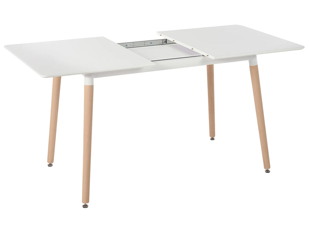 Extending Dining Table MIRABEL White 120/150 cm 80 cm
