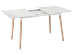 Extending Dining Table MIRABEL White 120/150 cm 80 cm