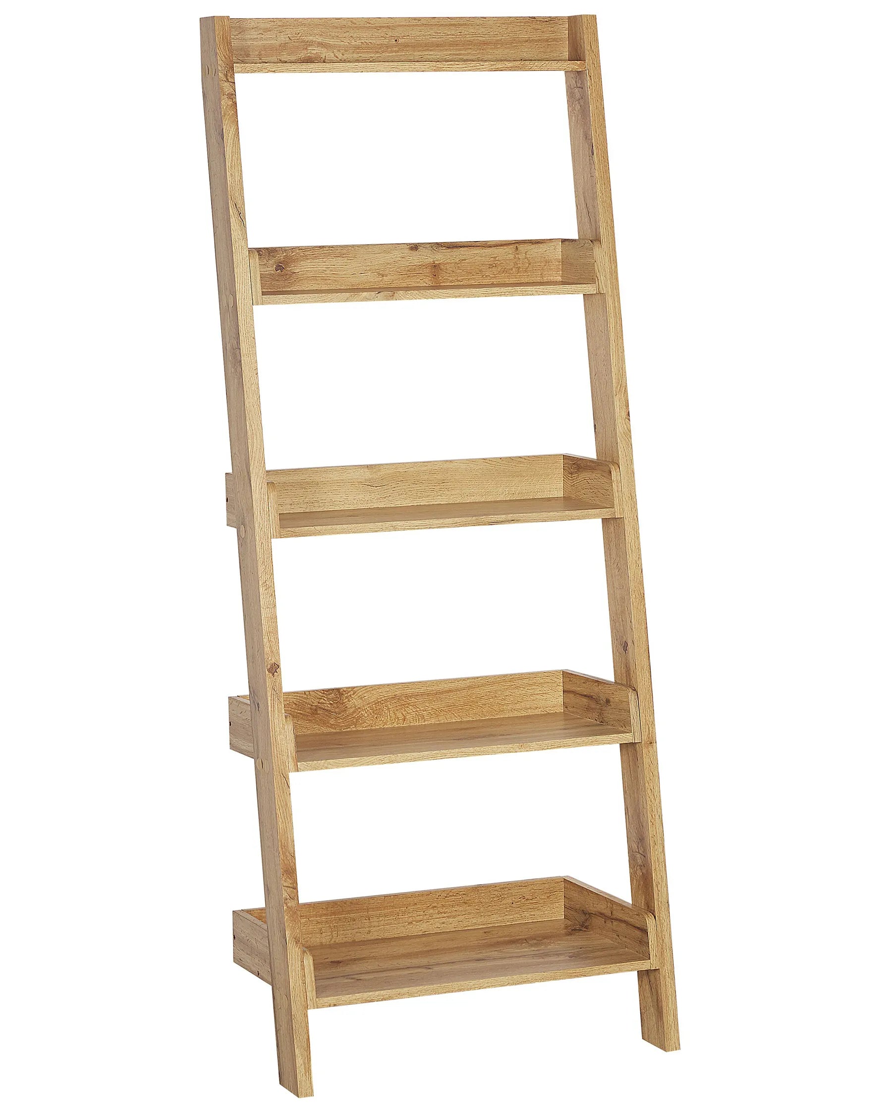 5 Tier Shelving Unit MOBILE TRIO 167 cm Light Brown