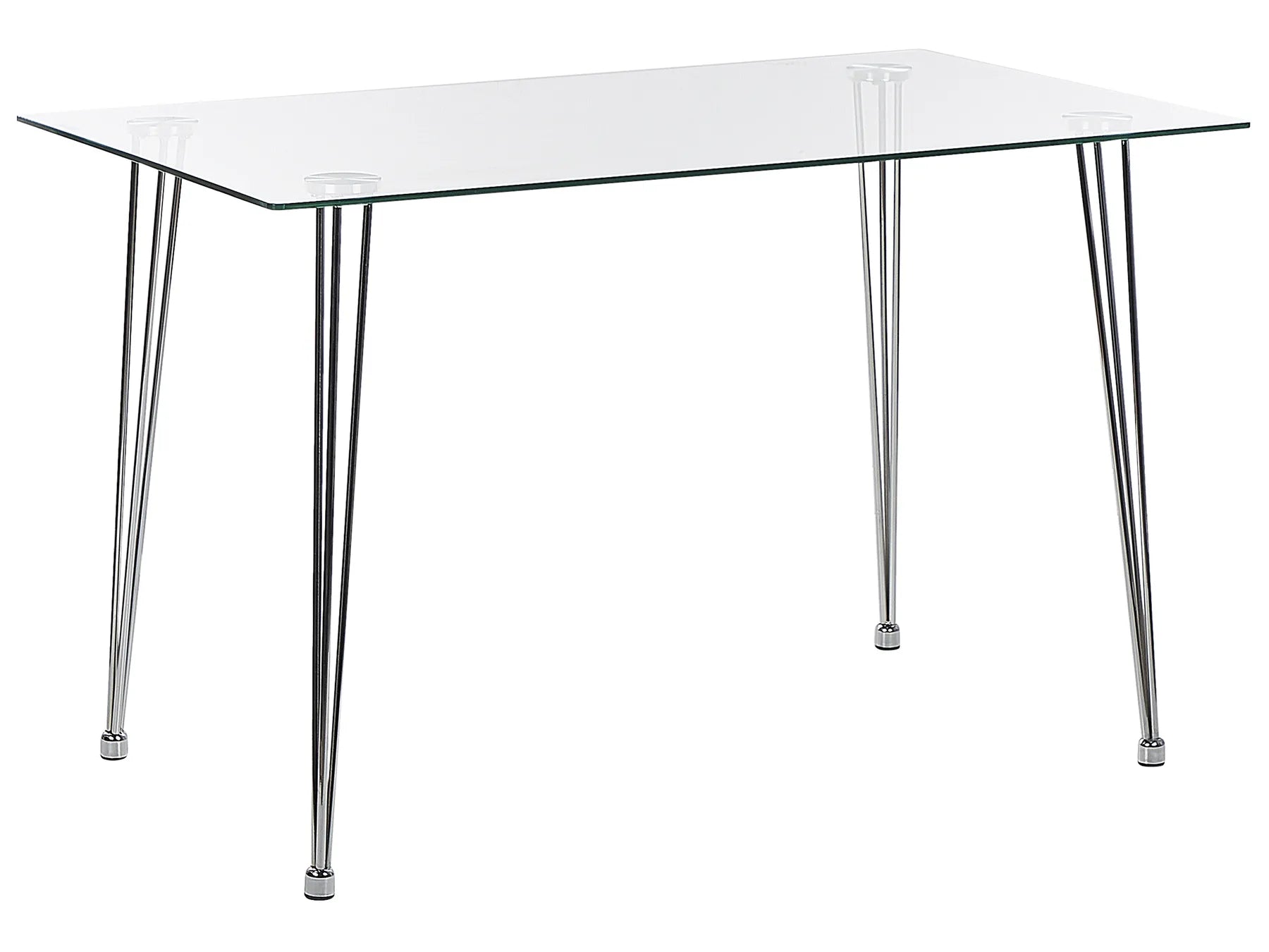 Dining Table WINSTON Silver 120 cm 70 cm Tempered Glass