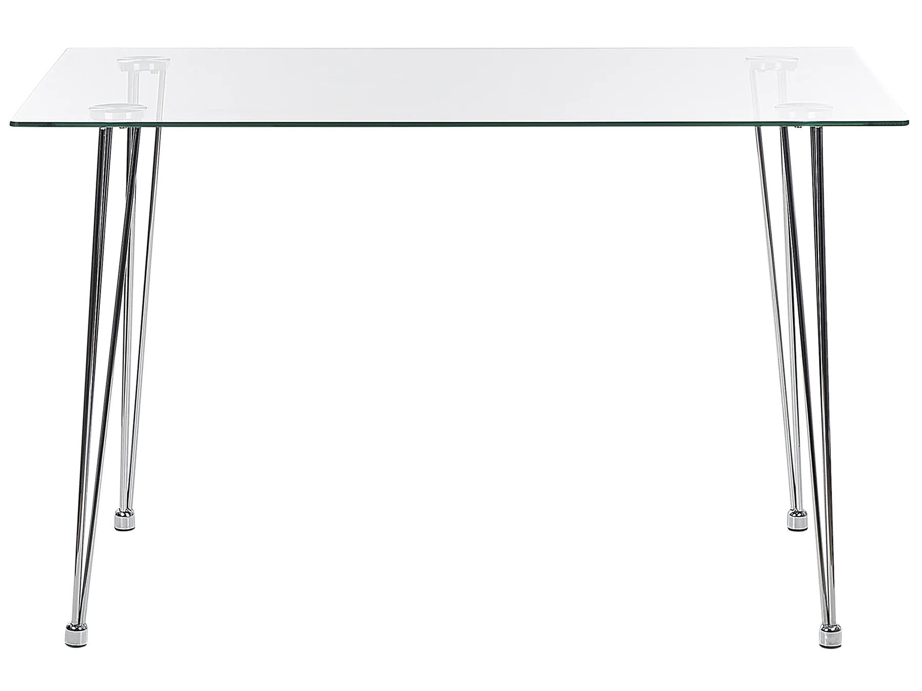 Dining Table WINSTON Silver 120 cm 70 cm Tempered Glass