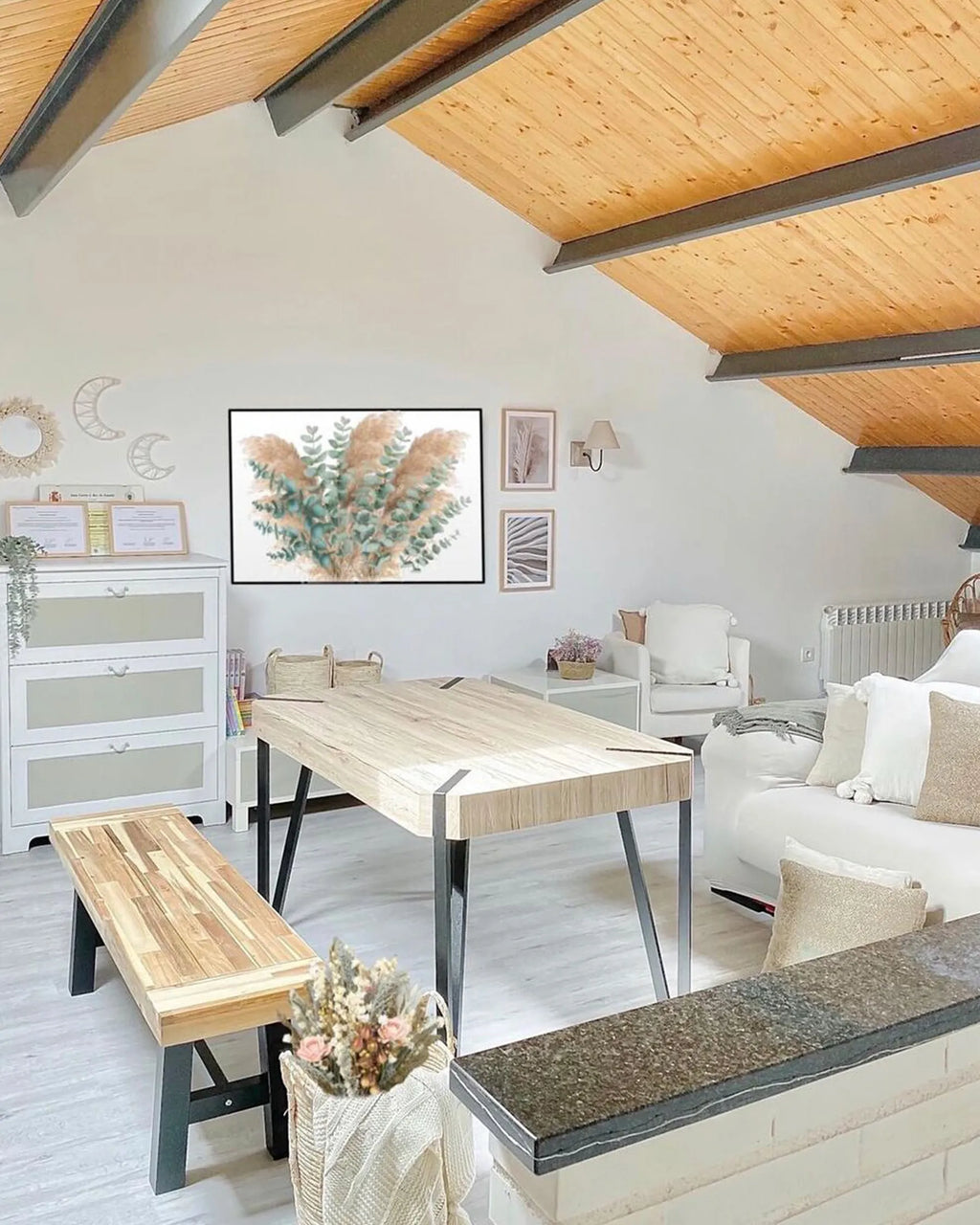 Dining Table CAMBELL Light Brown 130 cm 80 cm