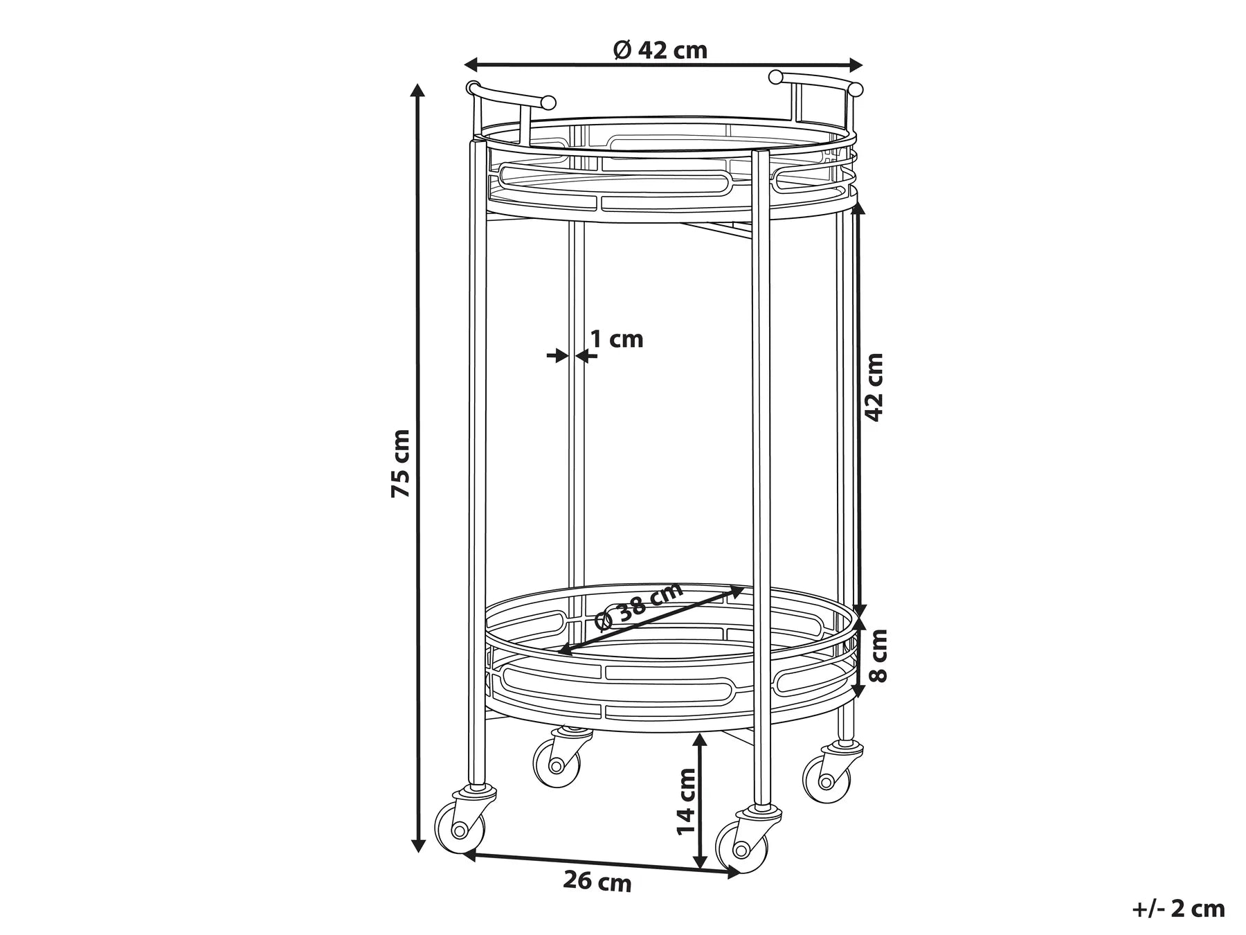 Kitchen Trolley FARLEY Metal Gold