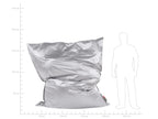 Bean Bag 600 L FUZZY 180 cm 230 cm Silver