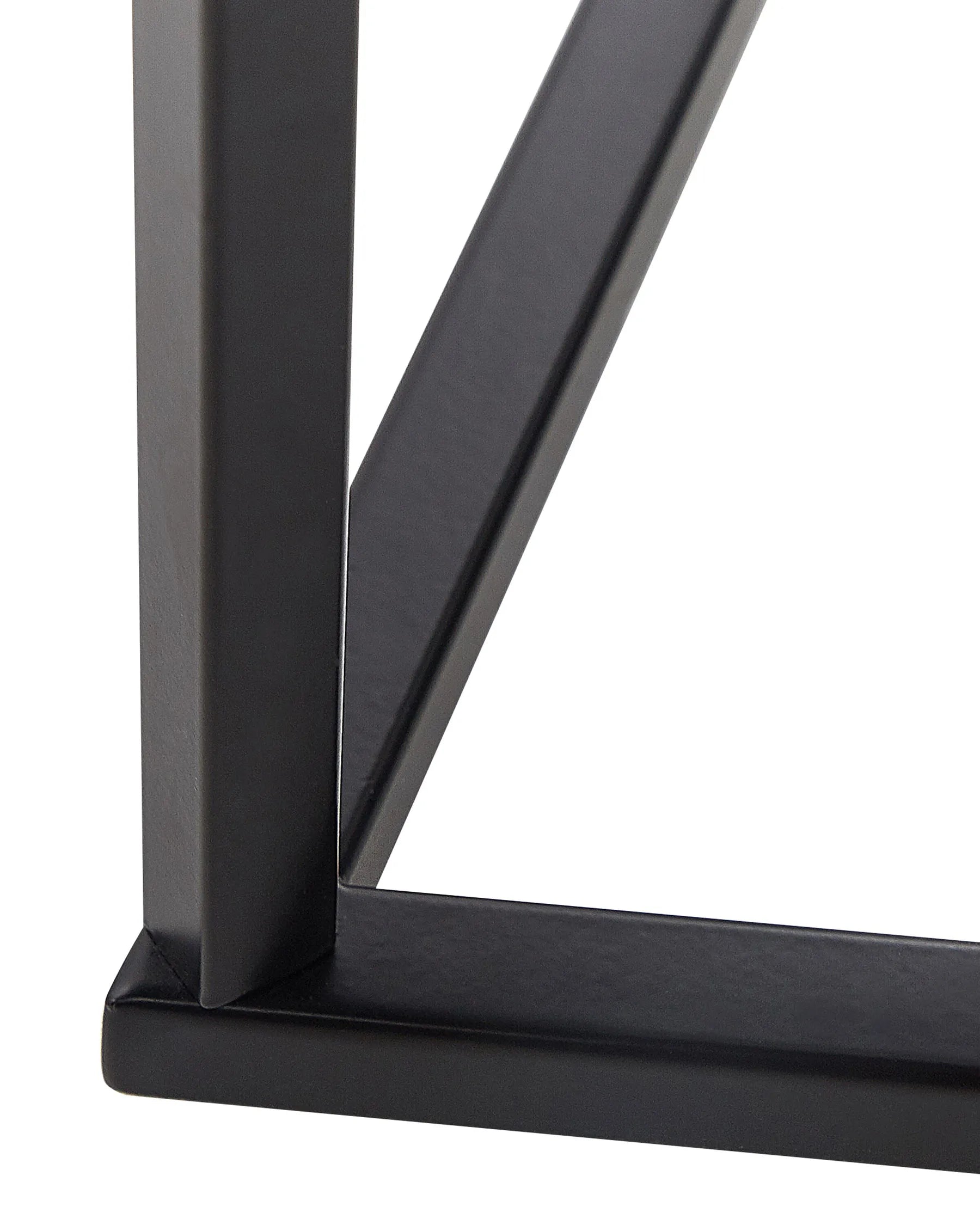 Console Table PERRIN Tempered Glass Marble/ Black