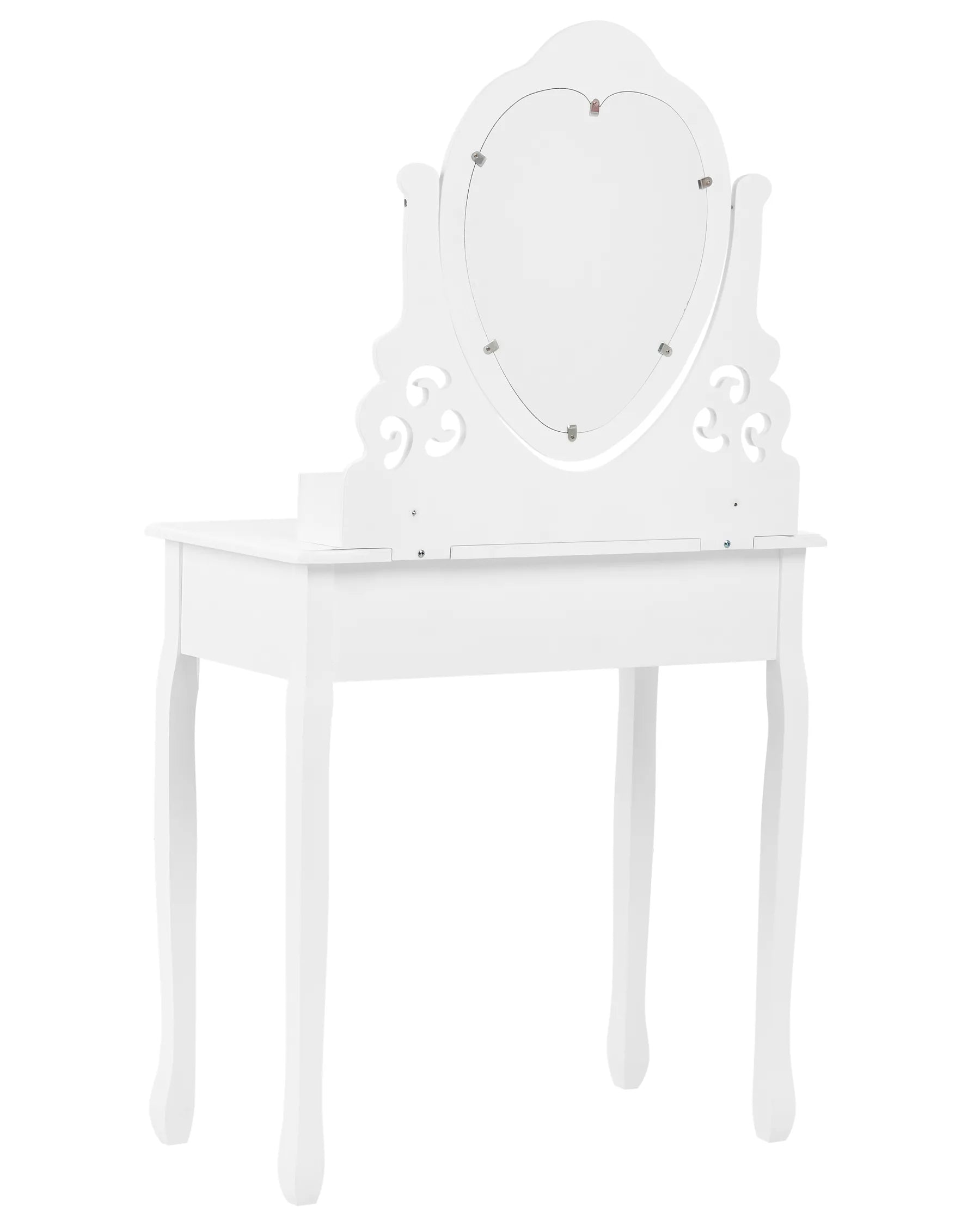 Dressing Table with Mirror and Stool DIVA White