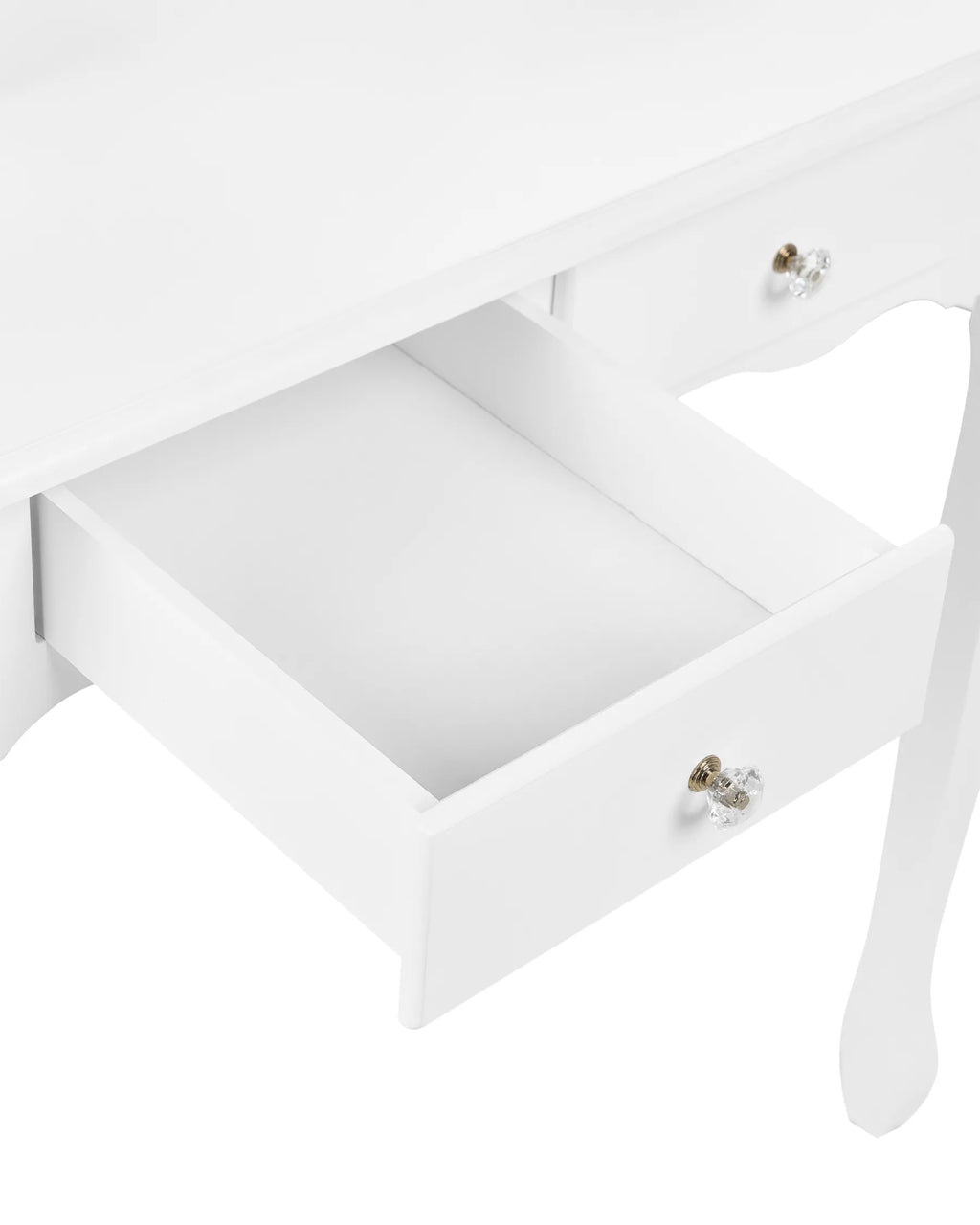 Dressing Table with Mirror and Stool DIVA White