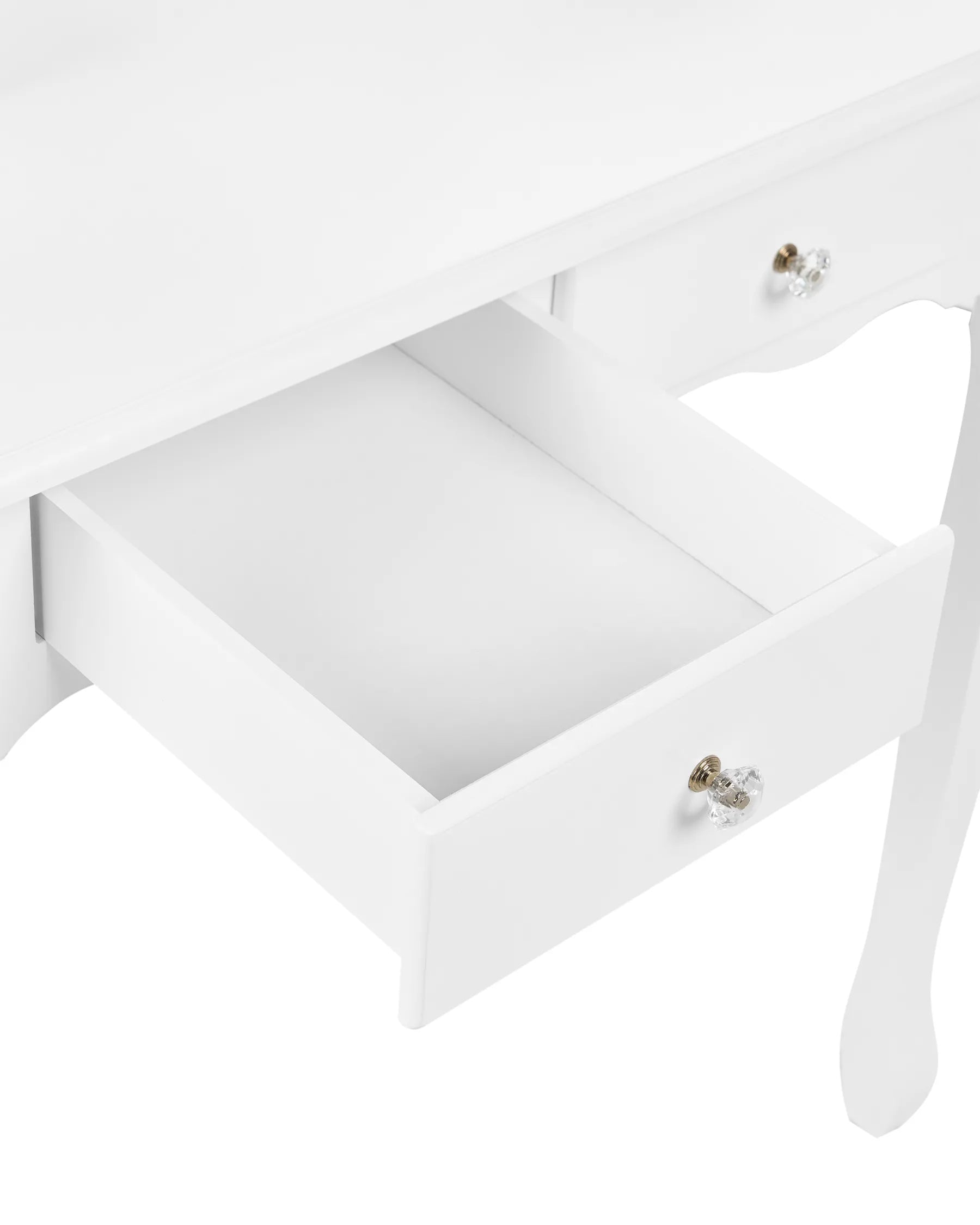 Dressing Table with Mirror and Stool DIVA White