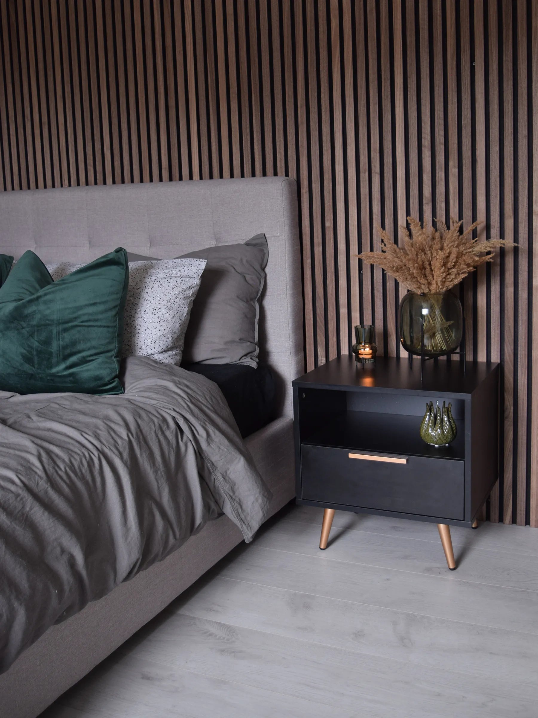 1 Drawer Bedside Table INDIO Black