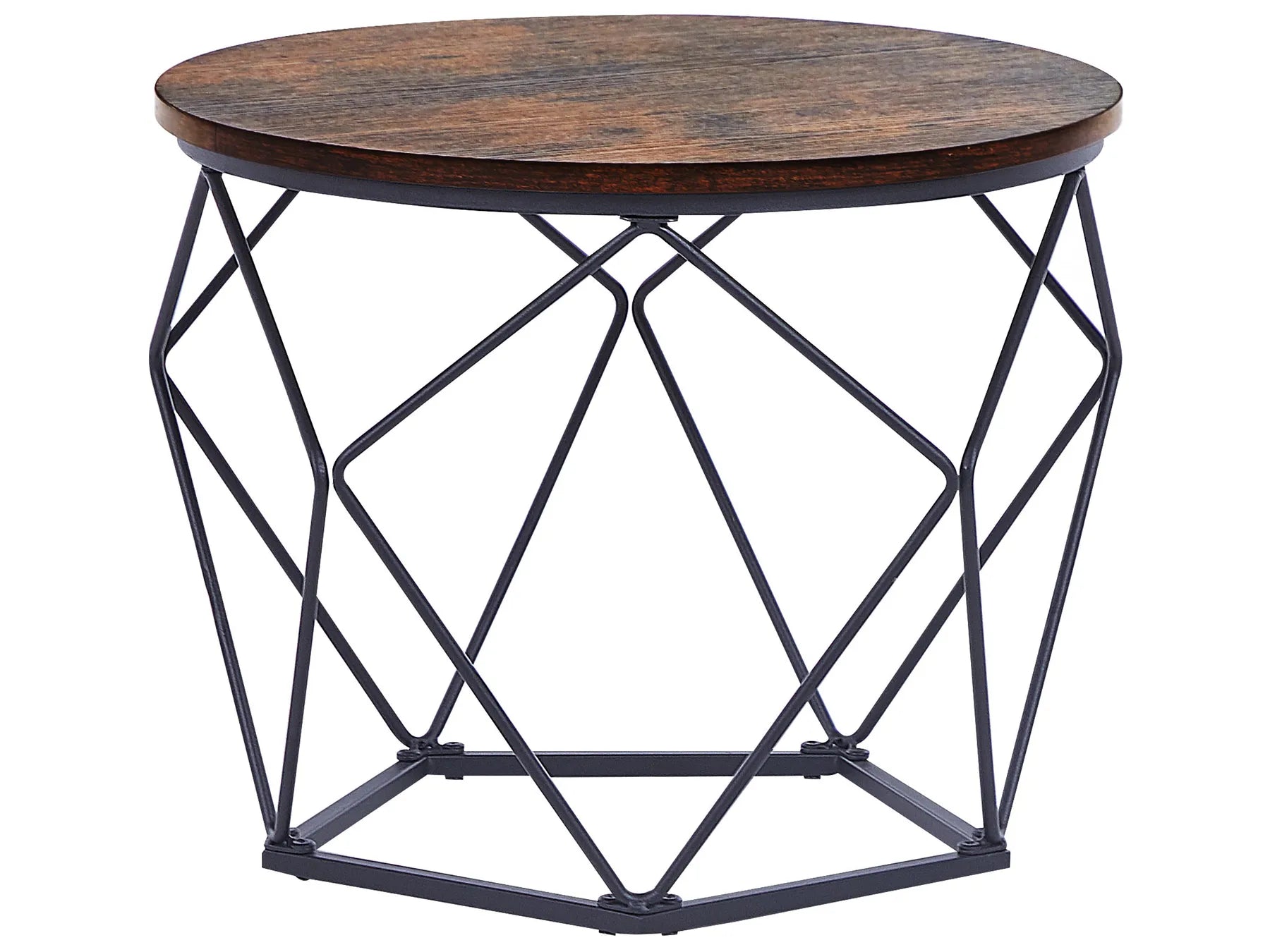 Set of 2 Coffee Tables BRUNI Brown/ Black