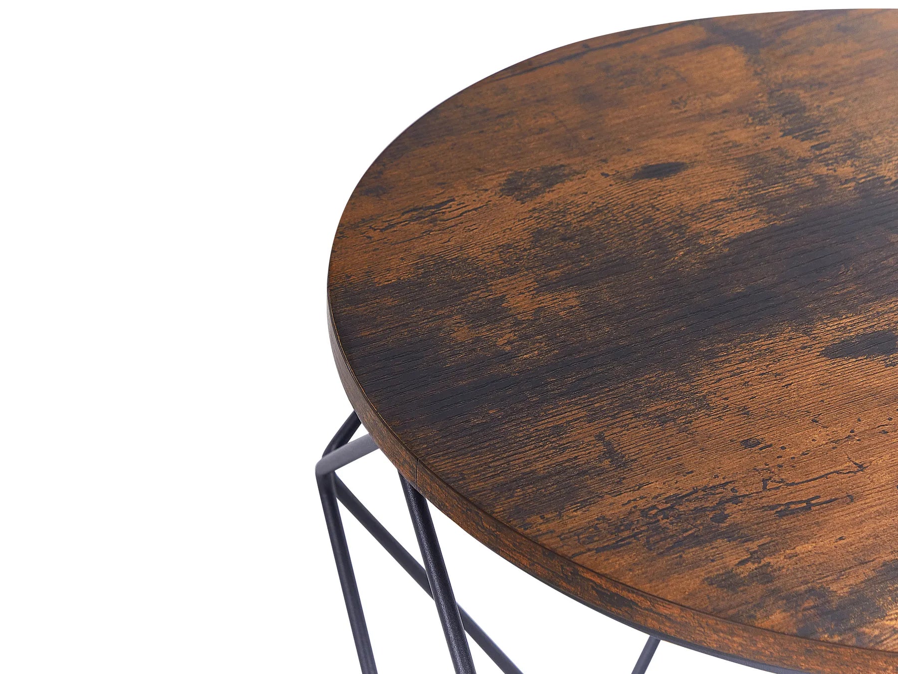 Set of 2 Coffee Tables BRUNI Brown/ Black