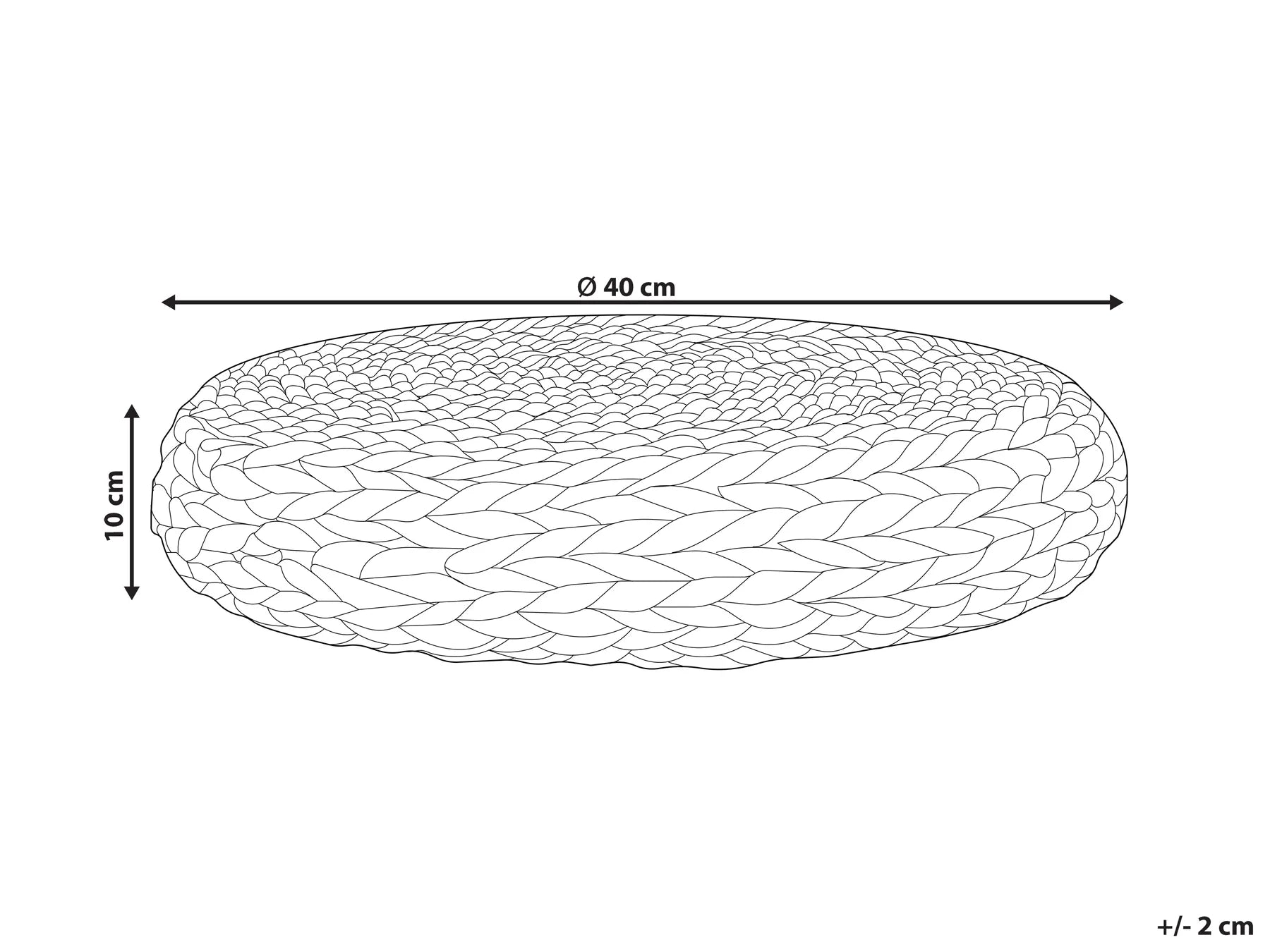 Pouffe WAHOO Water Hyacinth Beige