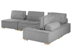 Modular Corner Sofa 4 Seater TIBRO Fabric Grey Right Hand