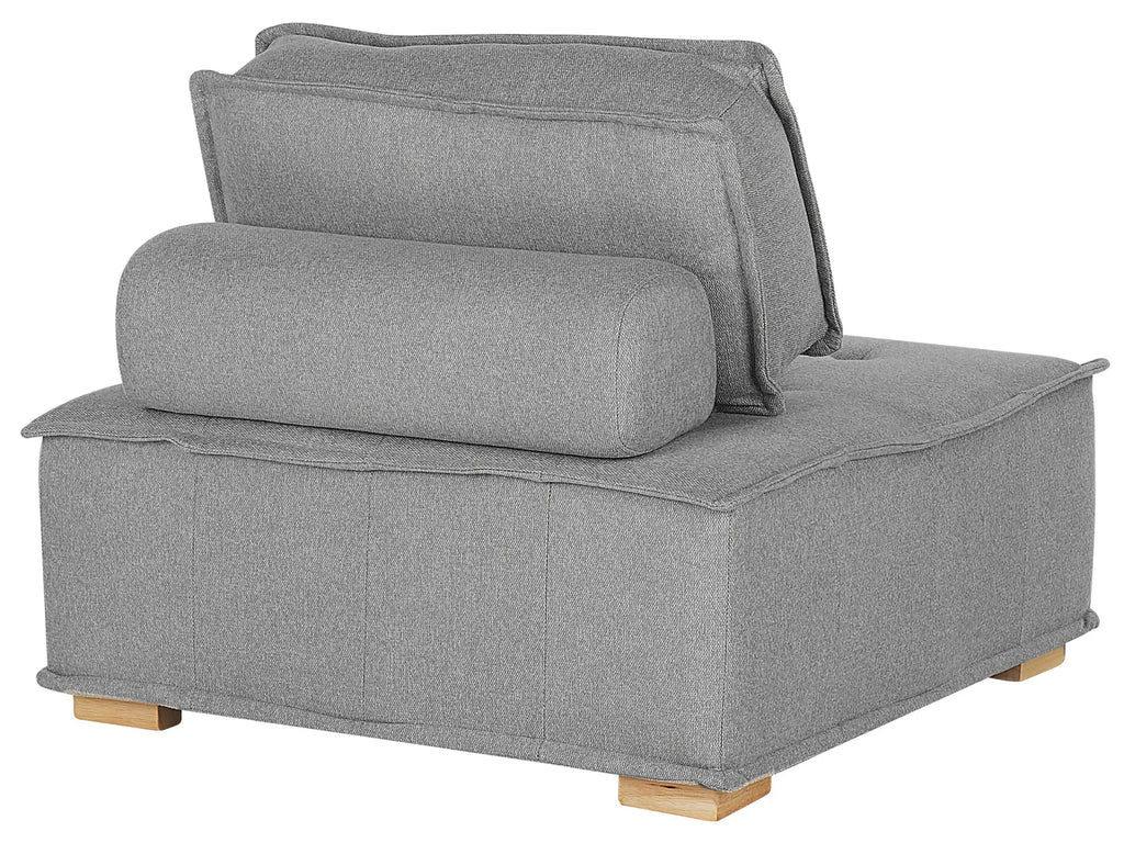 Modular Corner Sofa 4 Seater TIBRO Fabric Grey Right Hand