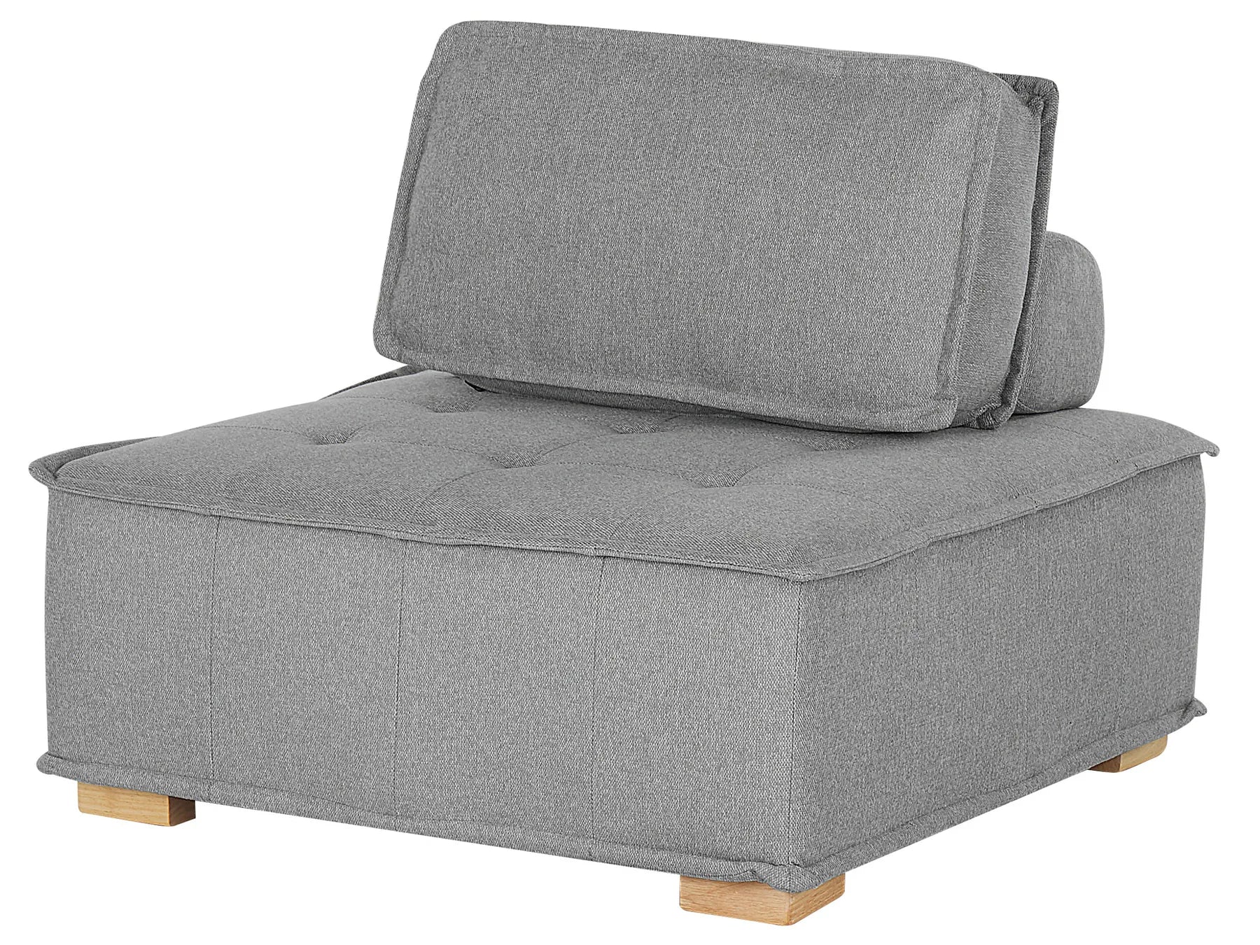 Modular Living Room Set 4 Seater TIBRO Fabric Grey