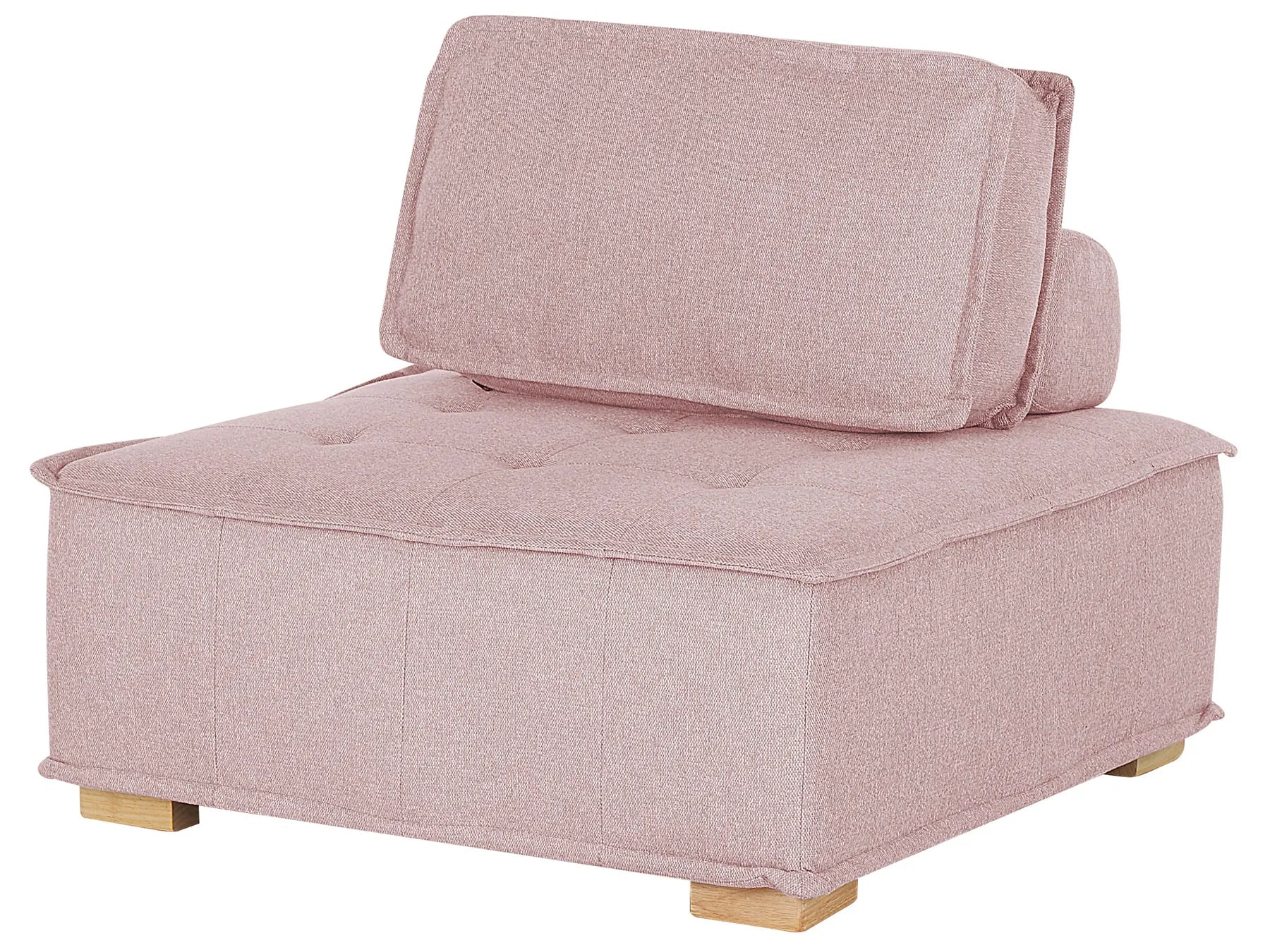 Modular Living Room Set 4 Seater TIBRO Fabric Pink