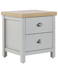 2 Drawer Bedside Table CLIO Light Grey