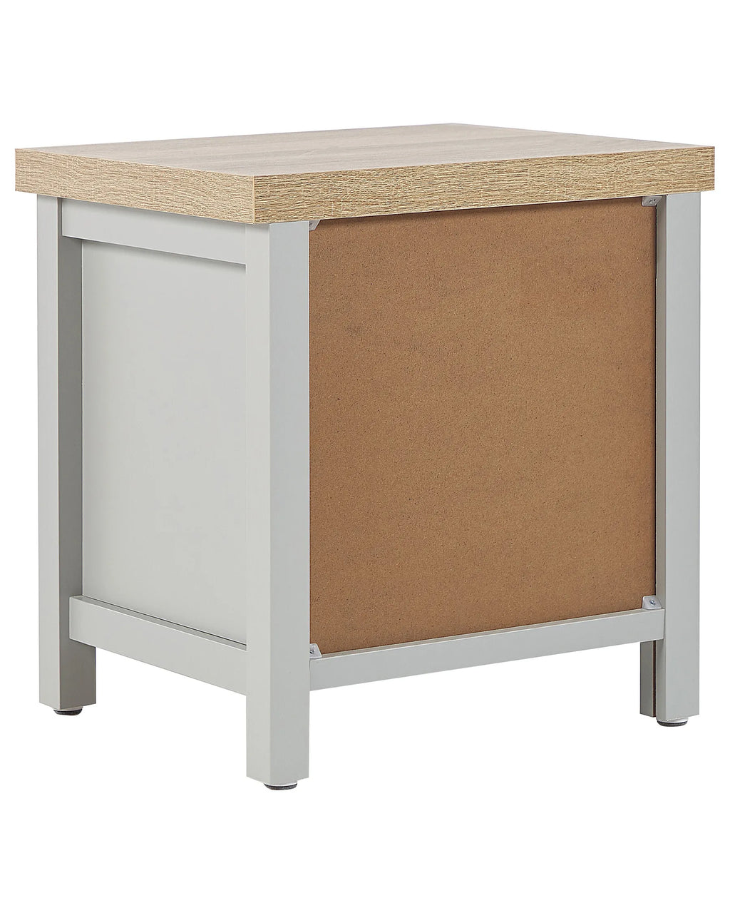 2 Drawer Bedside Table CLIO Light Grey
