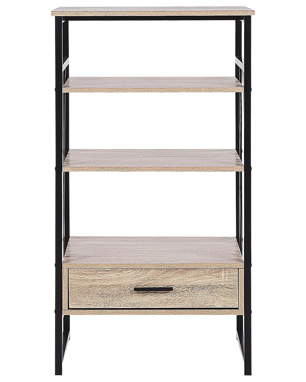 3 Tier Shelving Unit KEENE 101 cm Light Brown