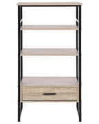 3 Tier Shelving Unit KEENE 101 cm Light Brown