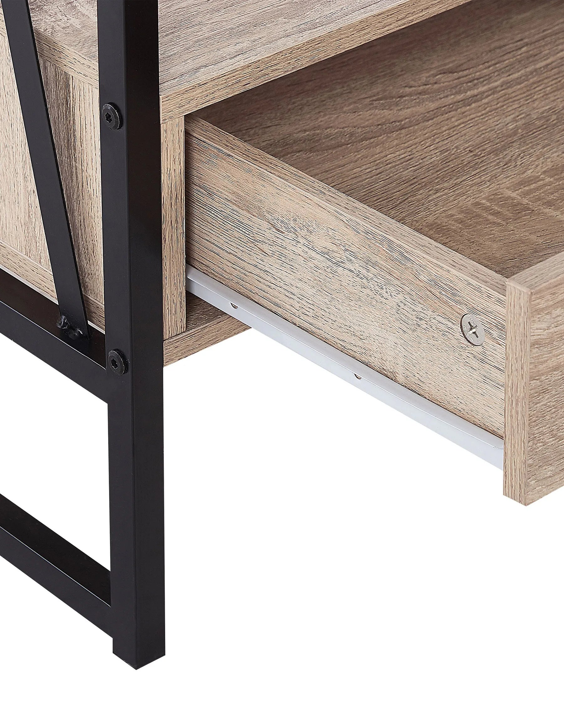 3 Tier Shelving Unit KEENE 101 cm Light Brown