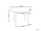 Dining Table RADAN Light Brown 110 cm 110 cm