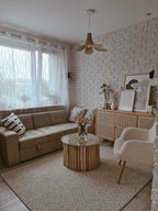 Sofa Bed 3 Seater FALSTER Fabric Beige with Storage