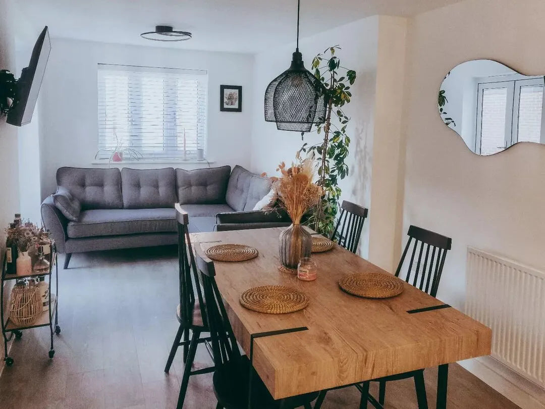 Dining Table ADENA Light Brown 180 cm 90 cm