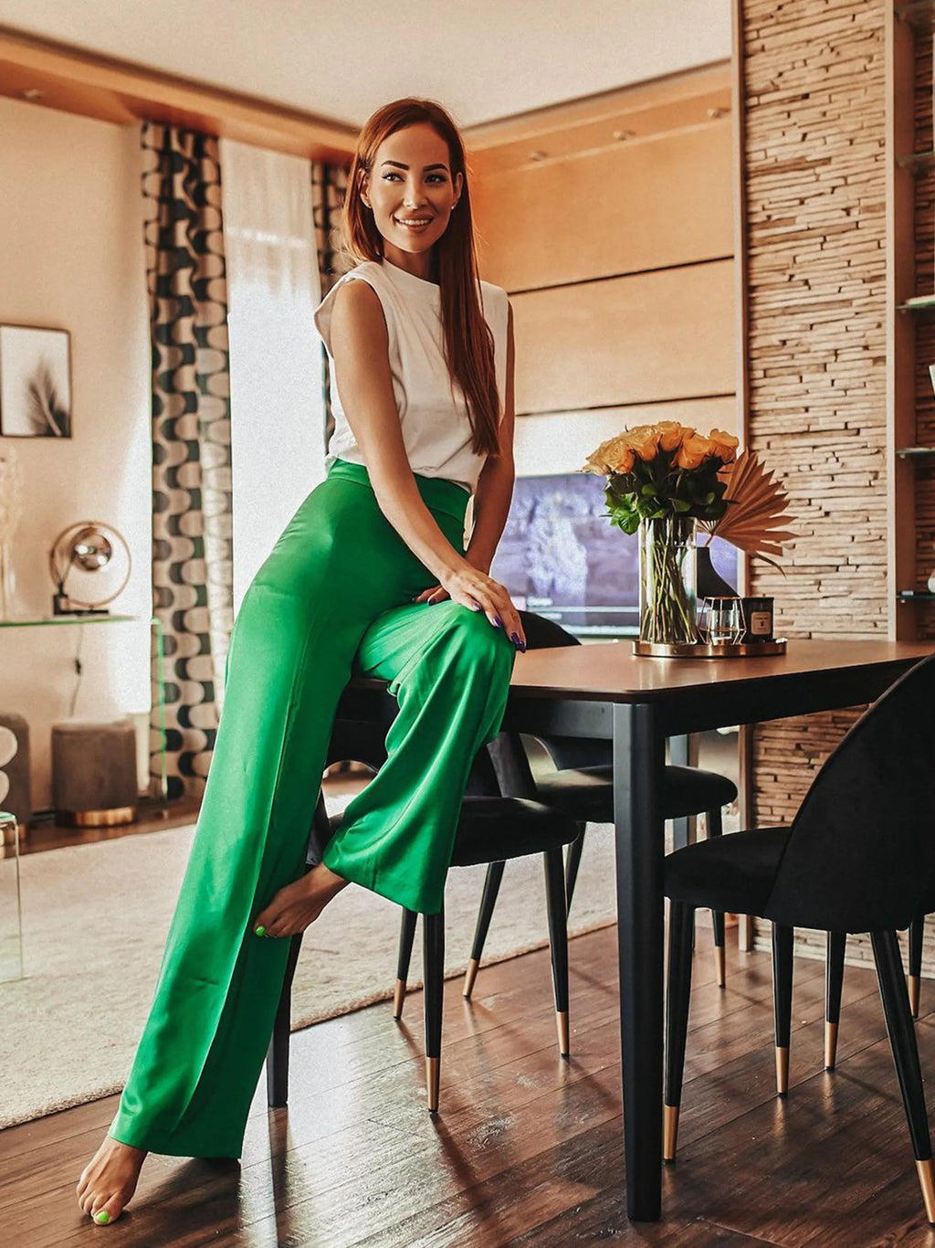 Dining Table CEDAR Dark Walnut 135 cm 80 cm