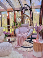 Side Table MOVAS Teak Wood Brown/ White