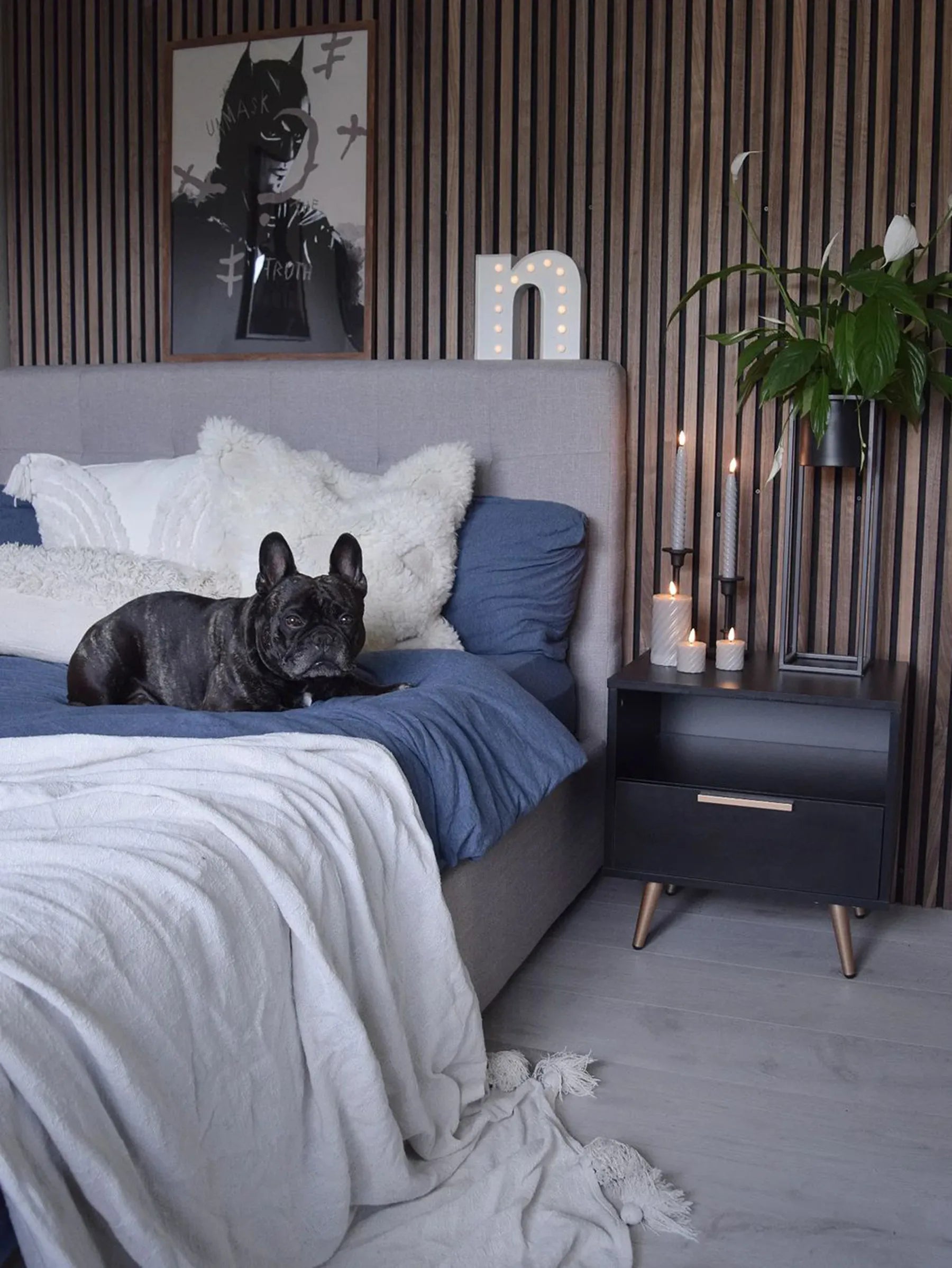 1 Drawer Bedside Table INDIO Black