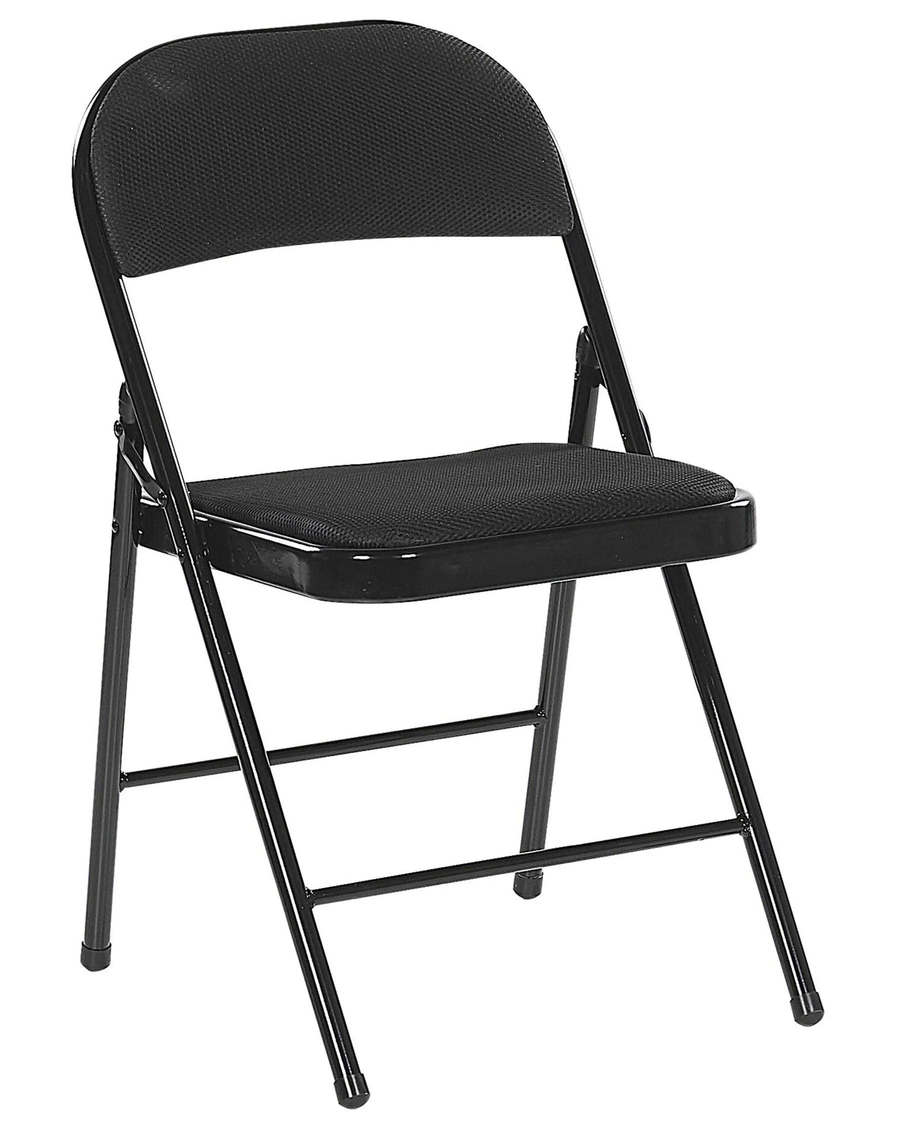 Set of 4 Folding Chairs SPARKS Black