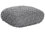 Pouffe Macramé BERRECHID Cotton Grey
