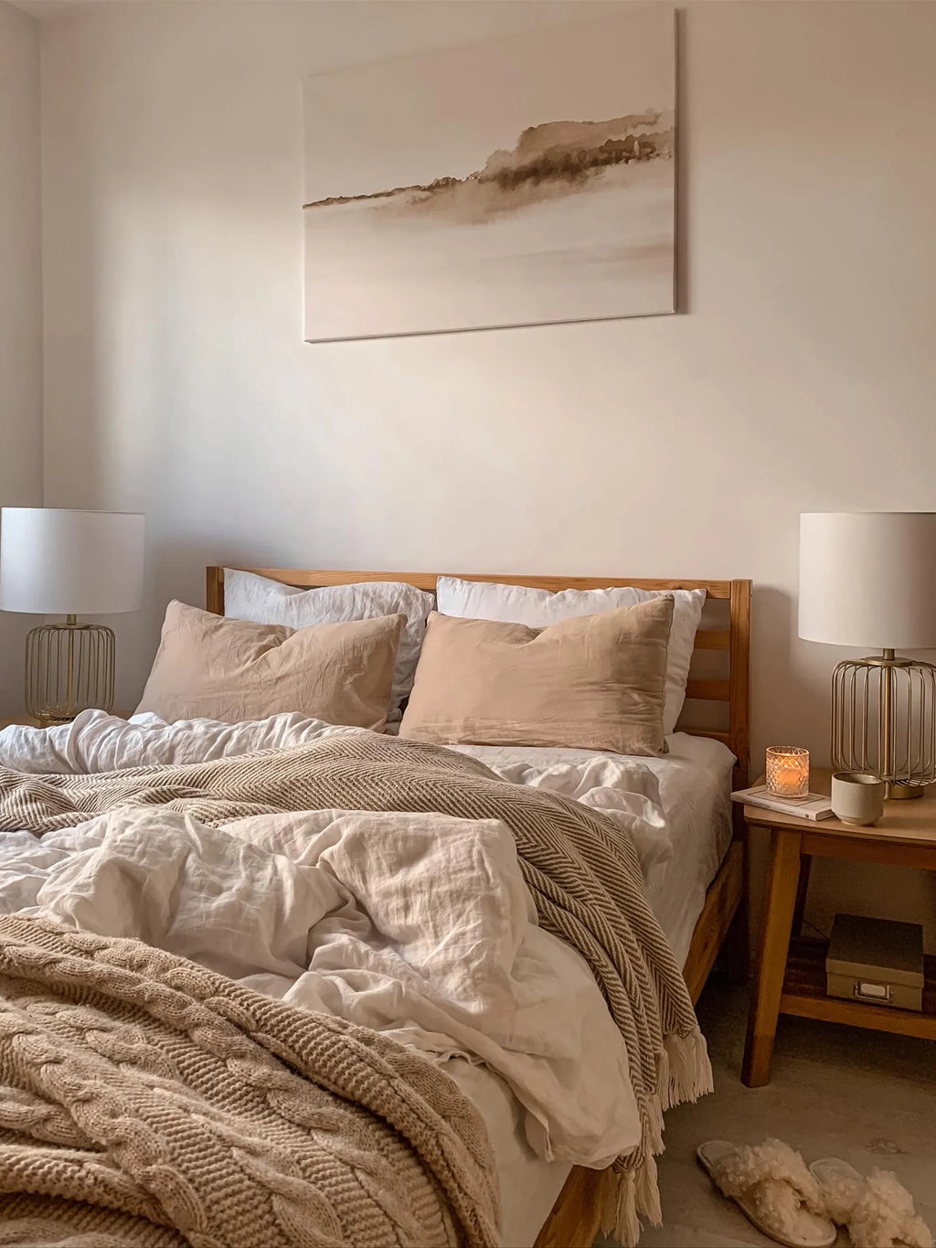 Side Table TULARE Wood Light Brown