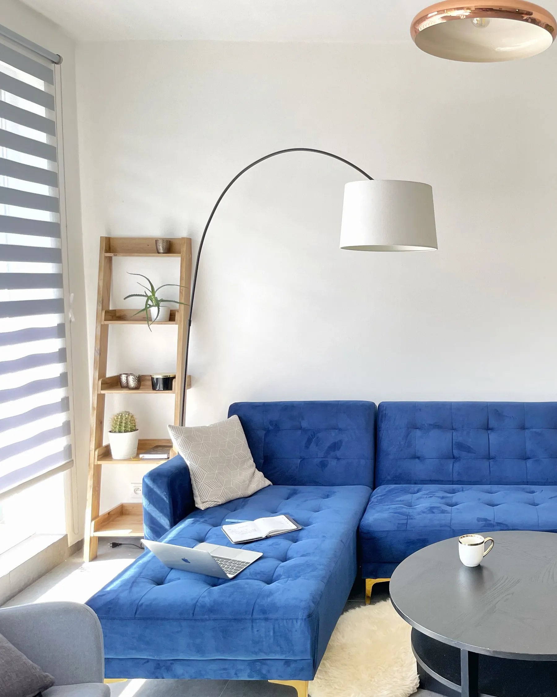 5 Tier Shelving Unit MOBILE DUO 169 cm Light Brown